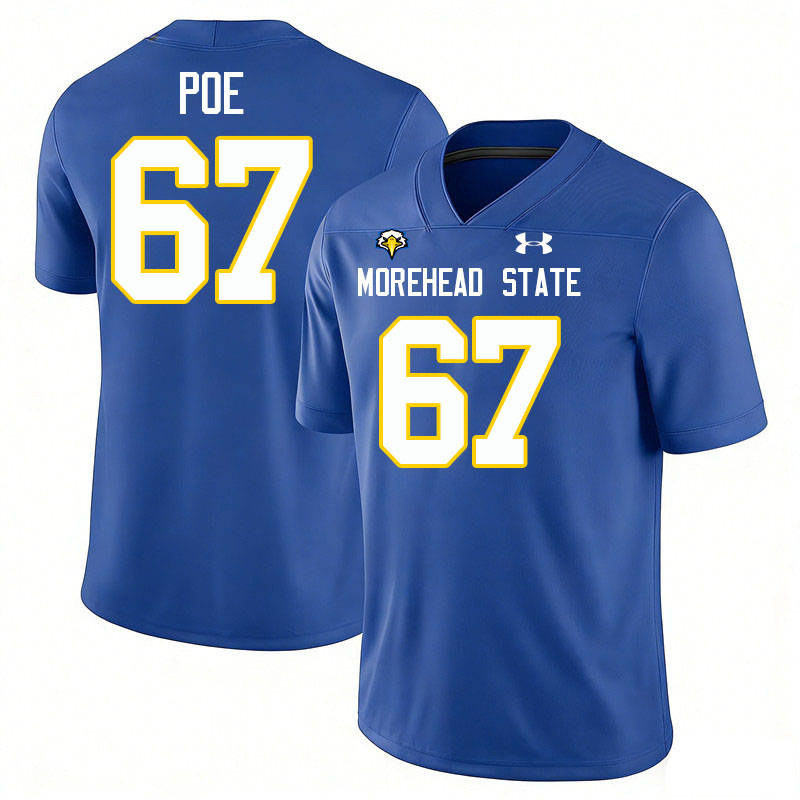 Morehead State Eagles #67 Billy Poe College Football Jerseys,Uniforms-Blue